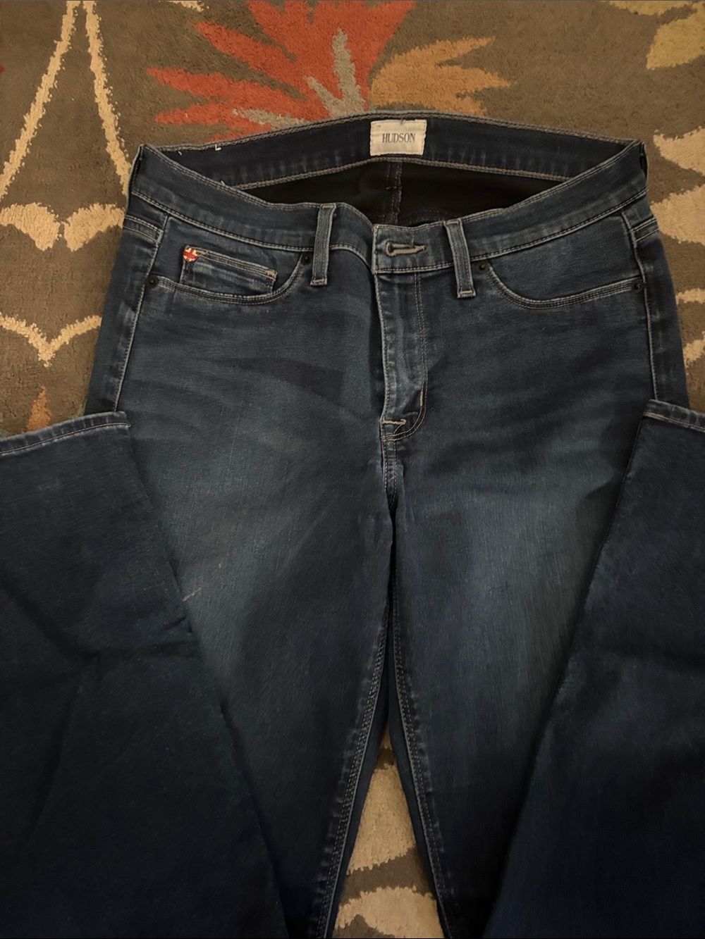 Hudson Jeans Straight Leg Dark Blue Women's Jeans